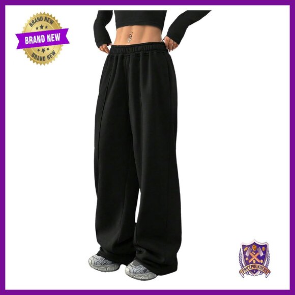 Women's Straight Leg Sweatpants Elastic Waist Loose Joggers
